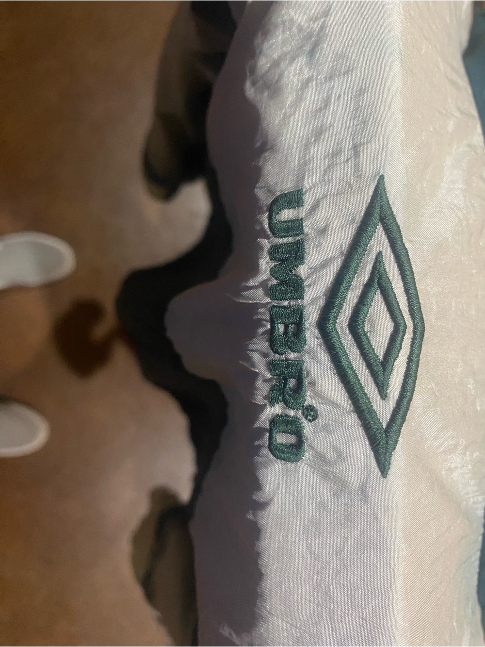 Vintage 90s Umbro Colorblock Windbreaker Jacket Diamond Tape Detail